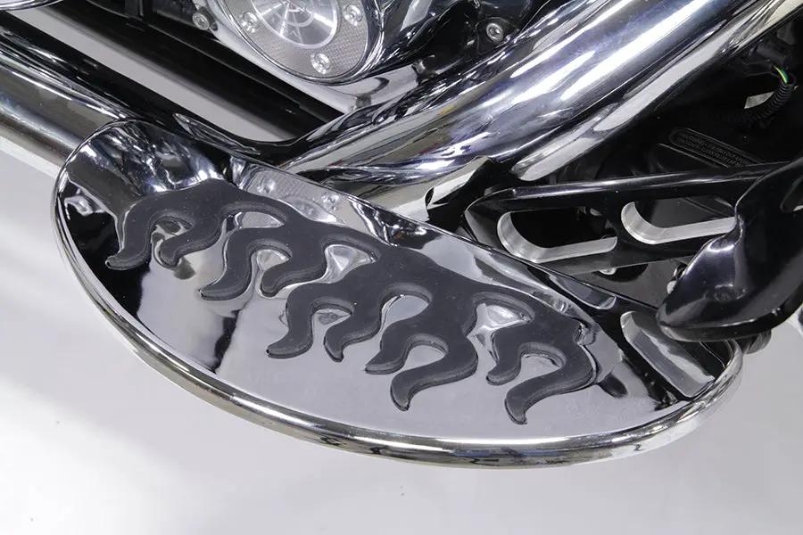 Wyatt Gatling Driver Footboard Set with Flame Design for Harley Davidson FLT (Part #8421) by Wyatt Gatling