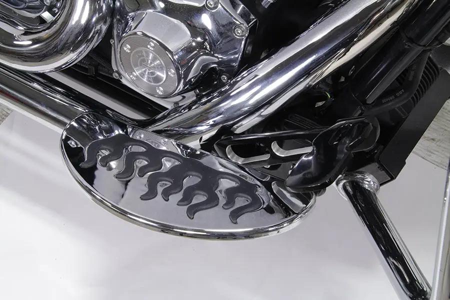 Wyatt Gatling Driver Footboard Set with Flame Design for Harley Davidson FLT (Part #8421) by Wyatt Gatling