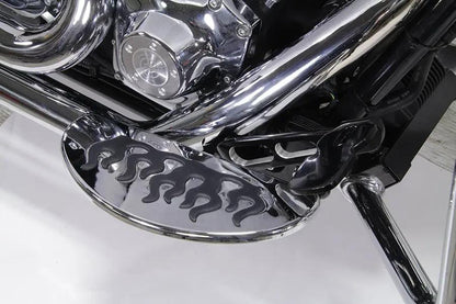 Wyatt Gatling Driver Footboard Set with Flame Design for Harley Davidson FLT (Part #8421) by Wyatt Gatling