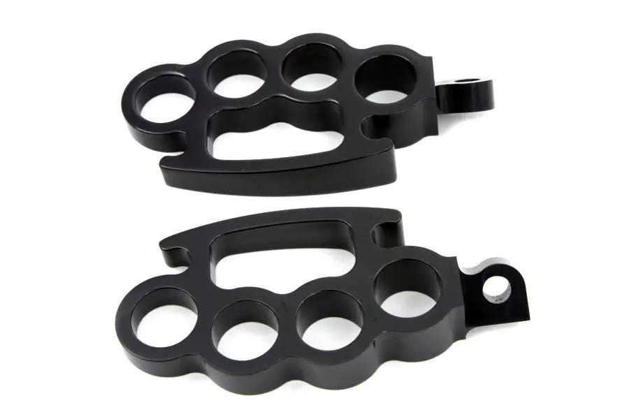 Wyatt Gatling Black Knuckle Footpeg Set - Part Number 77099B by Wyatt Gatling