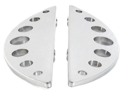 Wyatt Gatling Driver Chrome Half Moon Footboard Set Part #8413 for Harley Davidson FLT (1980-1989) by Wyatt Gatling