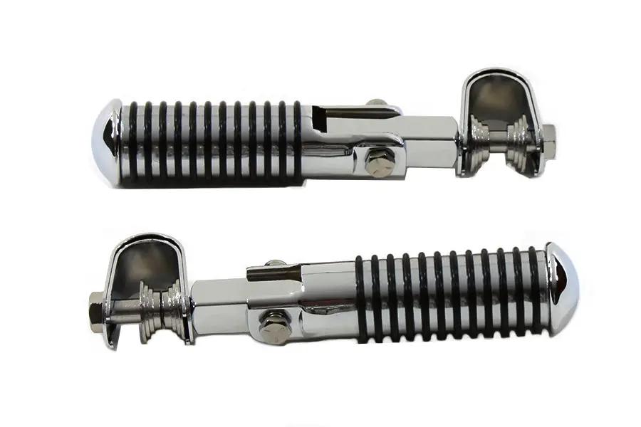 V-Twin O-Ring Style Footpeg Set Chrome with Adjustable Clamps - Part 04726 by V-Twin