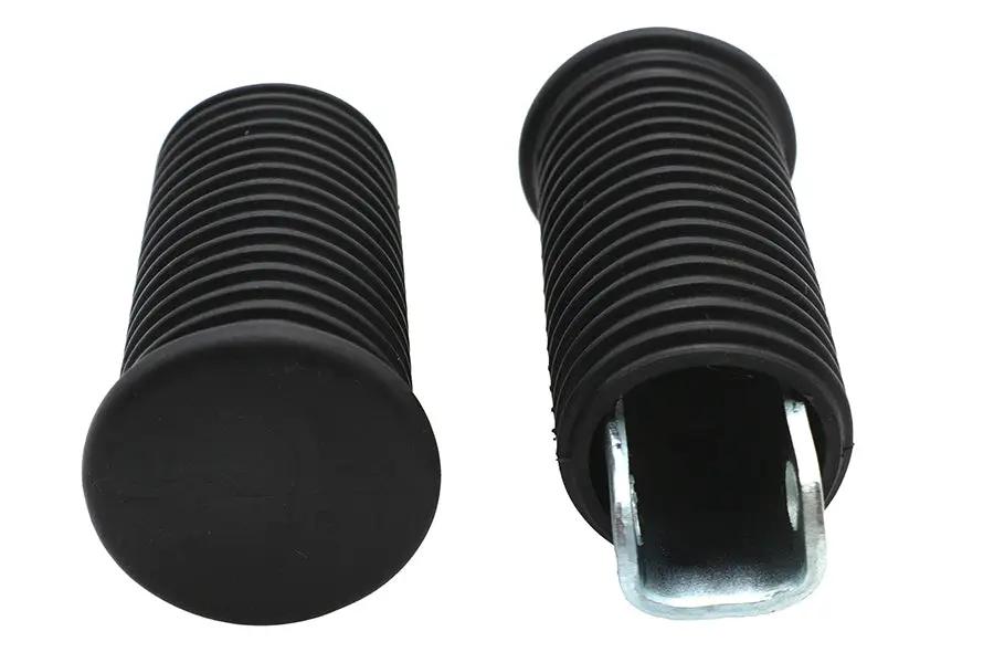 Wyatt Gatling Replica Female End Mount Footpeg Set with Zinc Plating and Black Rubber Covers by Wyatt Gatling