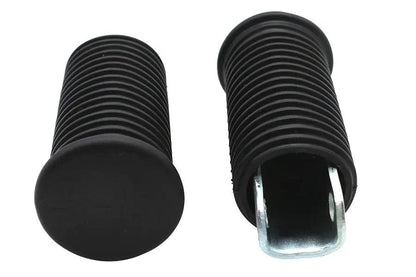 Wyatt Gatling Replica Female End Mount Footpeg Set with Zinc Plating and Black Rubber Covers by Wyatt Gatling