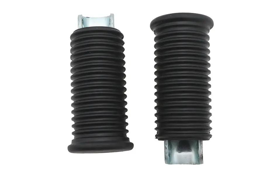 Wyatt Gatling Replica Female End Mount Footpeg Set with Zinc Plating and Black Rubber Covers by Wyatt Gatling