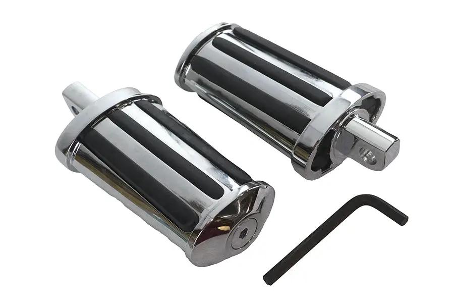 V-Twin Railer Style Footpeg Set with Adjustable Angle for Motorcycles by V-Twin
