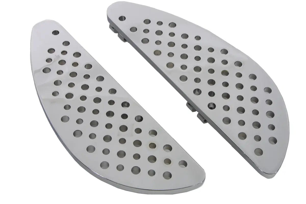 Wyatt Gatling Driver Chrome Half Moon Footboard Set Part #8907 for Harley Davidson FLT (1980-1989) by Wyatt Gatling