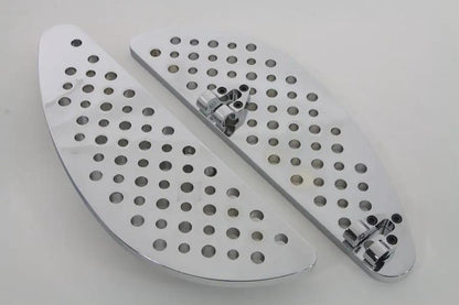 Wyatt Gatling Driver Chrome Half Moon Footboard Set Part #8907 for Harley Davidson FLT (1980-1989) by Wyatt Gatling
