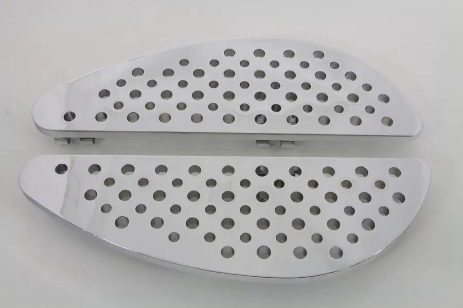 Wyatt Gatling Driver Chrome Half Moon Footboard Set Part #8907 for Harley Davidson FLT (1980-1989) by Wyatt Gatling