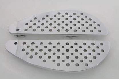 Wyatt Gatling Driver Chrome Half Moon Footboard Set Part #8907 for Harley Davidson FLT (1980-1989) by Wyatt Gatling