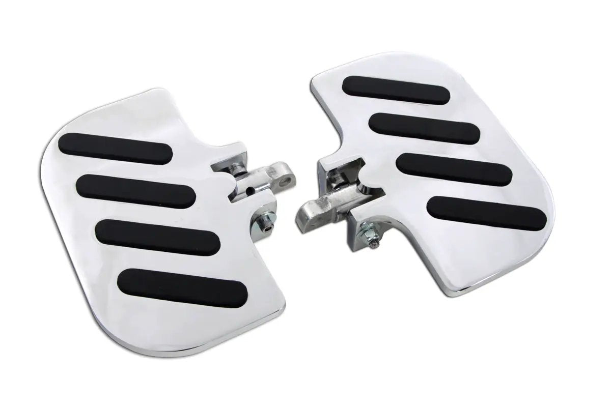 Wyatt Gatling Chrome Slot Inverted Passenger Footboard Set with Accessories by Wyatt Gatling
