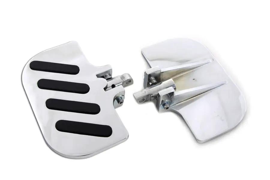 Wyatt Gatling Chrome Slot Inverted Passenger Footboard Set with Accessories by Wyatt Gatling