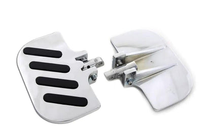 Wyatt Gatling Chrome Slot Inverted Passenger Footboard Set with Accessories by Wyatt Gatling