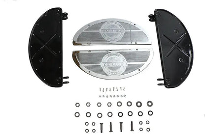 V-Twin Half Moon Footboard Set in Black for Harley Davidson U Models by V-Twin
