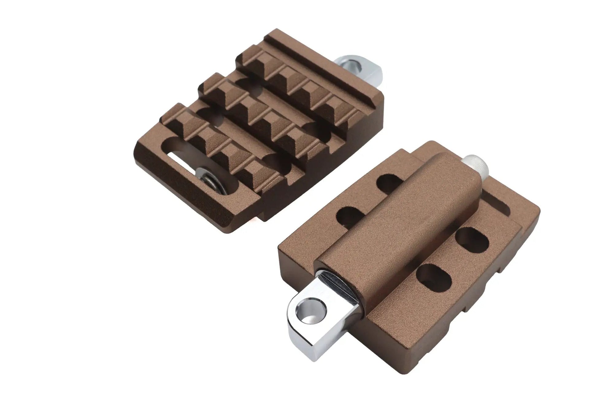 V-Twin Bronx Passenger Footpeg Set Bronze – Durable Alloy Construction with Steel Mounting Shaft by V-Twin