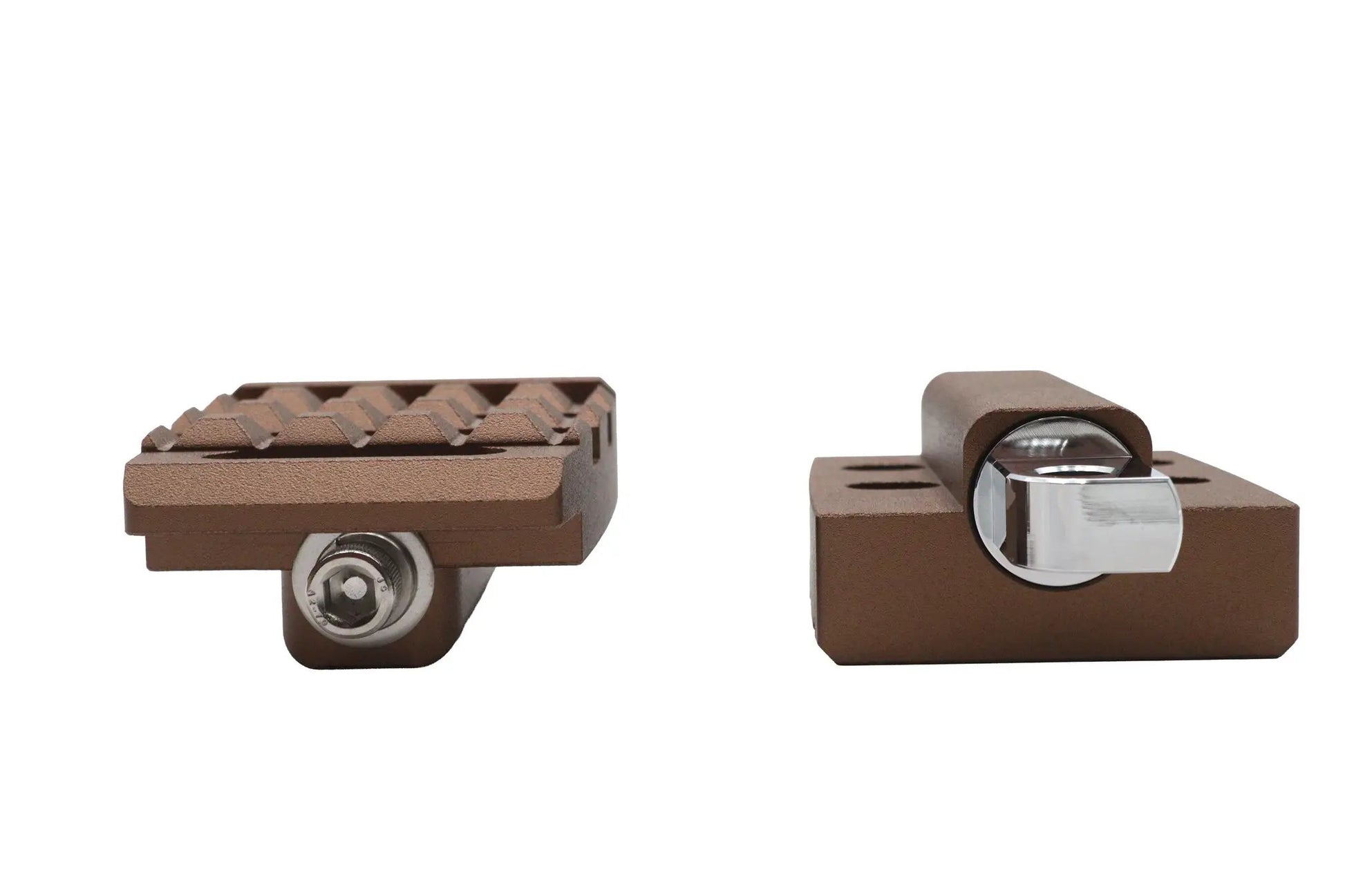 V-Twin Bronx Passenger Footpeg Set Bronze – Durable Alloy Construction with Steel Mounting Shaft by V-Twin