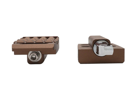 V-Twin Bronx Passenger Footpeg Set Bronze – Durable Alloy Construction with Steel Mounting Shaft by V-Twin