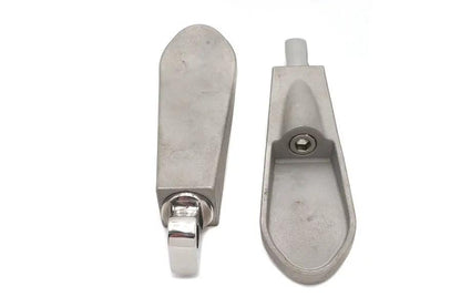 V-Twin Chrome Spoon Footpeg Set with 1/2 Inch-20 Threads and Zinc Mount Block Bolt by V-Twin