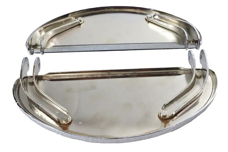 V-Twin Driver 'D' Shape Chrome Footboard Set for Harley Davidson FL (1941-1950) by V-Twin