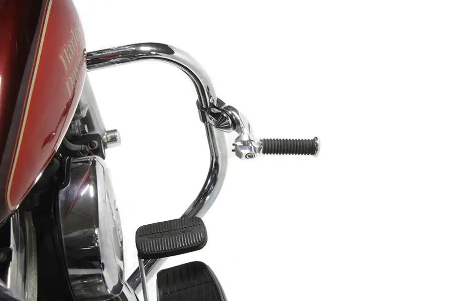 Wyatt Gatling Short Angled Footpeg Mount Kit Chrome for Harley Davidson FLT by Wyatt Gatling