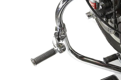 Wyatt Gatling Short Angled Footpeg Mount Kit Chrome for Harley Davidson FLT by Wyatt Gatling