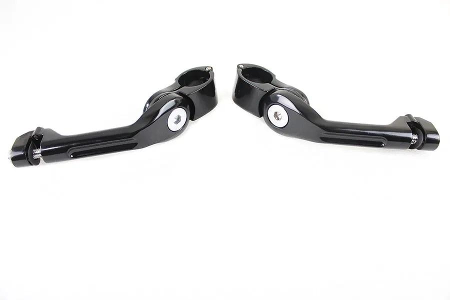 Wyatt Gatling Adjustable Footpeg Mount Kit Black (Part #77433B) by Wyatt Gatling