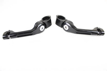 Wyatt Gatling Adjustable Footpeg Mount Kit Black (Part #77433B) by Wyatt Gatling