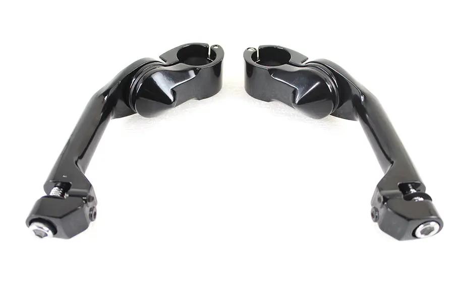 Wyatt Gatling Adjustable Footpeg Mount Kit Black (Part #77433B) by Wyatt Gatling