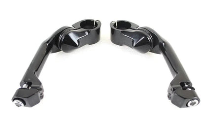 Wyatt Gatling Adjustable Footpeg Mount Kit Black (Part #77433B) by Wyatt Gatling