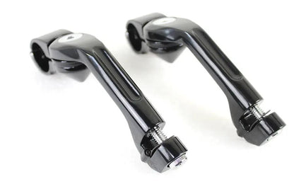 Wyatt Gatling Adjustable Footpeg Mount Kit Black (Part #77433B) by Wyatt Gatling
