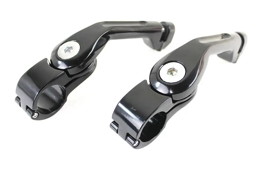 Wyatt Gatling Adjustable Footpeg Mount Kit Black (Part #77433B) by Wyatt Gatling