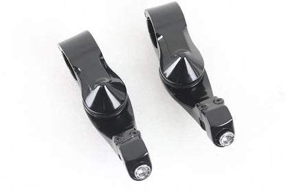 Wyatt Gatling 77461B Short Angled Footpeg Mount Kit with 1-1/4 Inch Clamps for Harley Davidson FLT by Wyatt Gatling