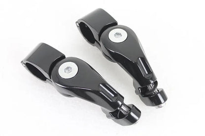 Wyatt Gatling 77461B Short Angled Footpeg Mount Kit with 1-1/4 Inch Clamps for Harley Davidson FLT by Wyatt Gatling