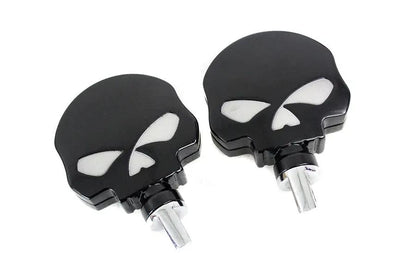 Skull Highway Footpeg Set Black for Motorcycles – Part Number 63364B by Brand by V-Twin