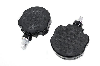Skull Highway Footpeg Set Black for Motorcycles – Part Number 63364B by Brand by V-Twin