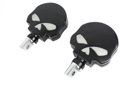 Skull Highway Footpeg Set Black for Motorcycles – Part Number 63364B by Brand by V-Twin