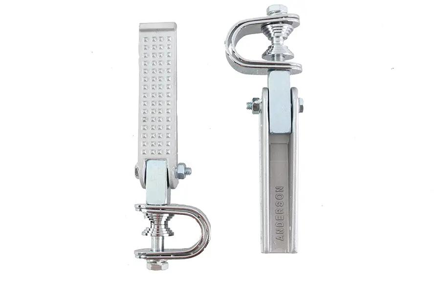 V-Twin Anderson Clamp on Footpeg Set - Chopper Style with Sand Cast Finish by V-Twin