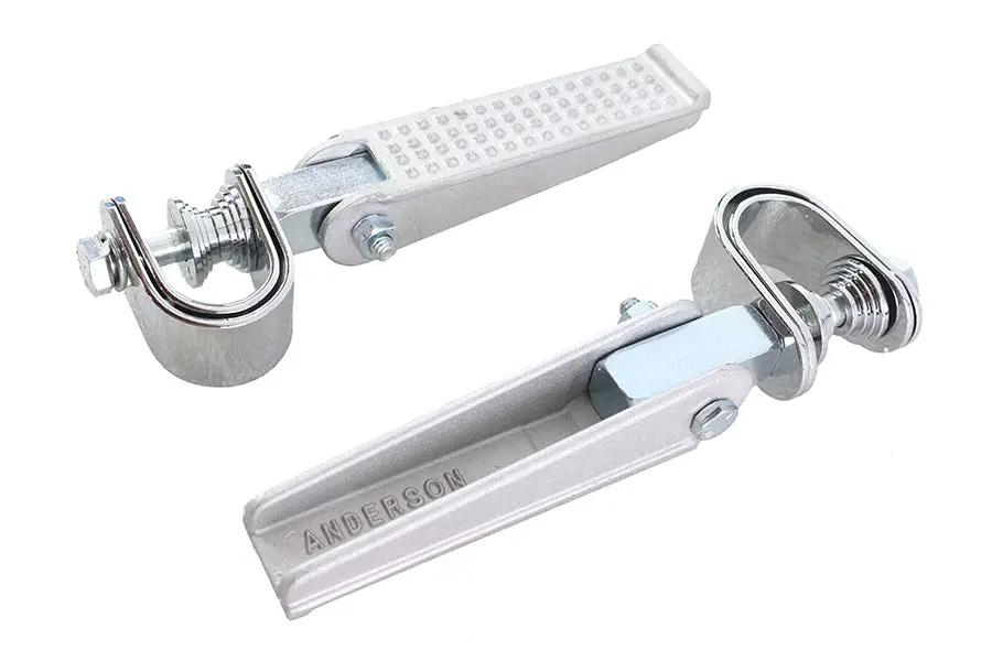 V-Twin Anderson Clamp on Footpeg Set - Chopper Style with Sand Cast Finish by V-Twin