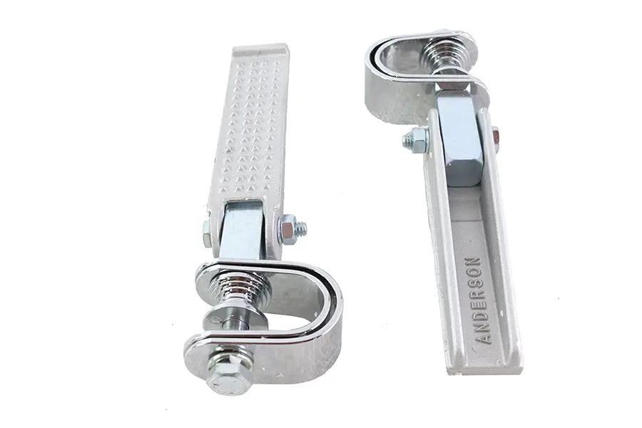 V-Twin Anderson Clamp on Footpeg Set - Chopper Style with Sand Cast Finish by V-Twin