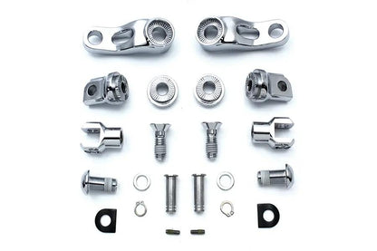 Wyatt Gatling Adjustable Passenger Footpeg Mount Kit Chrome - Part 63190 by Wyatt Gatling