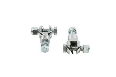 V-Twin Chrome Footpeg Yoke Set with 3/8 Inch-24 Thread by V-Twin
