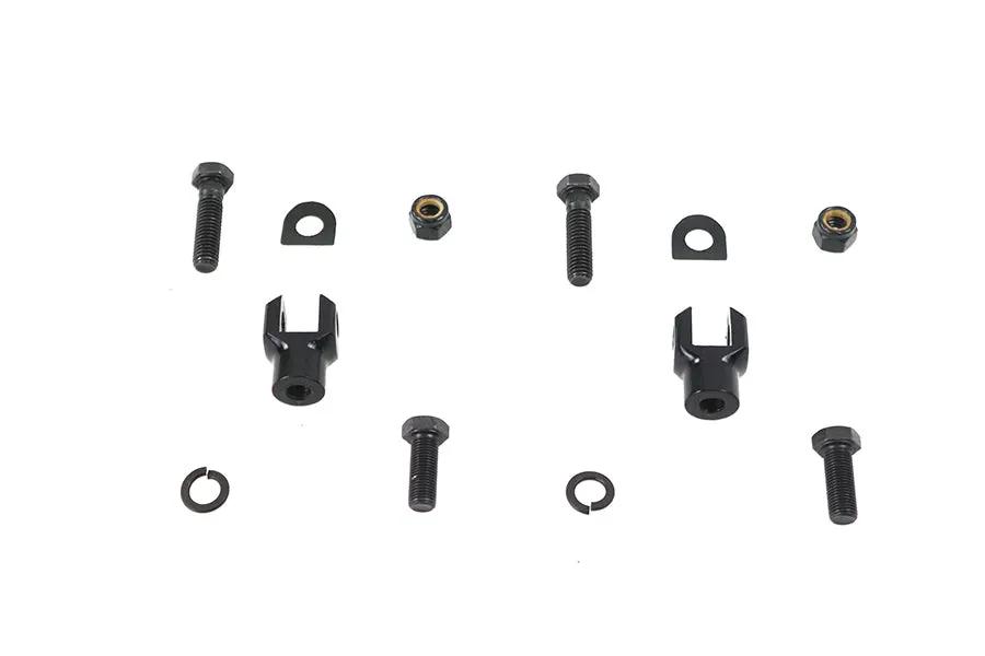 V-Twin Black Footpeg Yoke Set with 3/8 Inch-24 Thread for Harley Davidson Motorcycles by V-Twin