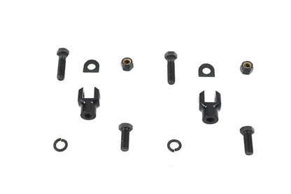 V-Twin Black Footpeg Yoke Set with 3/8 Inch-24 Thread for Harley Davidson Motorcycles by V-Twin