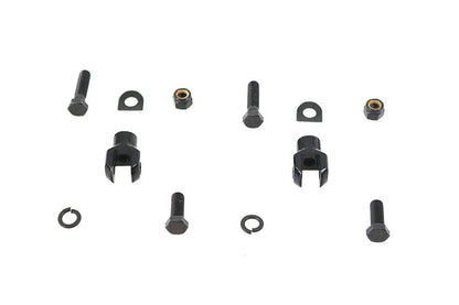 V-Twin Black Footpeg Yoke Set with 3/8 Inch-24 Thread for Harley Davidson Motorcycles by V-Twin
