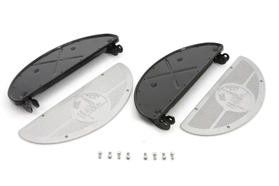 V-Twin Half Moon Footboard Set Black for Harley Davidson EL (1936-1945) by V-Twin