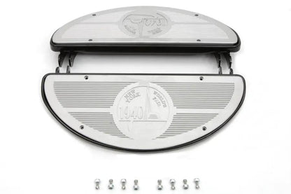 V-Twin Half Moon Footboard Set Black for Harley Davidson EL (1936-1945) by V-Twin