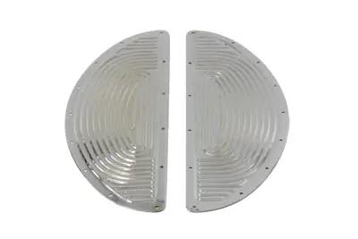 V-Twin Chrome Half Moon Footboard Mat Set for Harley Davidson FL Models – Part 126A by V-Twin
