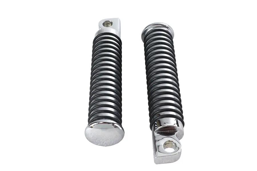 Wyatt Gatling O-Ring Style Extended Footpeg Set Chrome for FX Models and Highway Bars by Wyatt Gatling