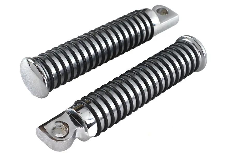 Wyatt Gatling O-Ring Style Extended Footpeg Set Chrome for FX Models and Highway Bars by Wyatt Gatling