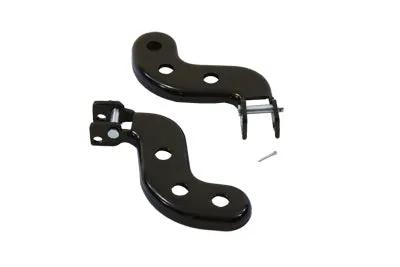 Wyatt Gatling Black Buddy Seat Footpeg Bracket Set for Harley Davidson EL and FL Models by Wyatt Gatling